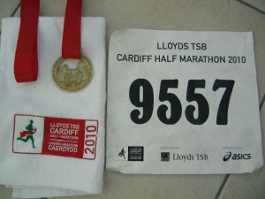 My race number and medal