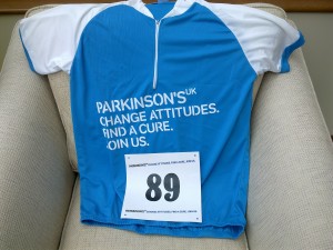My Pedal for Parkinson's Jersey and Race Number